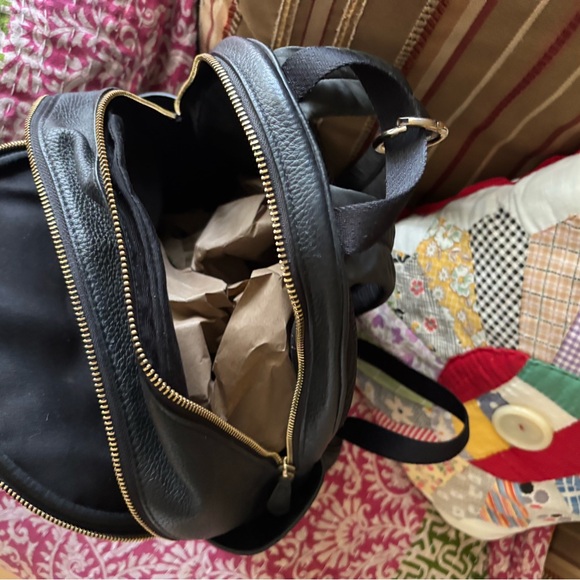 Coach Black Pebbled Leather Backpack with Dome Shape - Picture 6 of 11